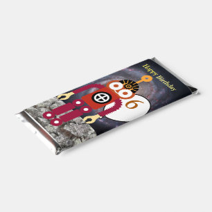 Cartoon Robot Editable Children’s Birthday   Hershey Bar Favors