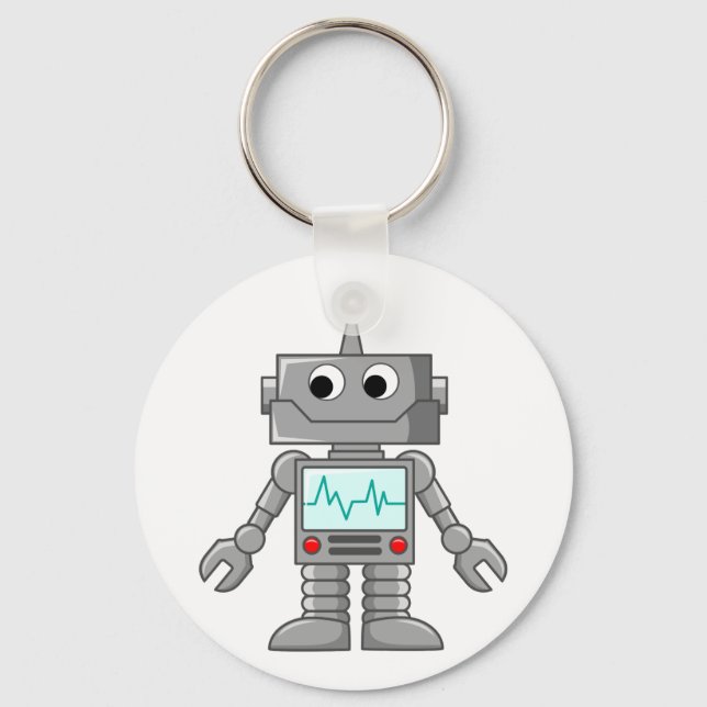 Cartoon Robot Keychain (Front)