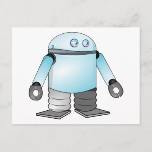 Cartoon Robot Postcard