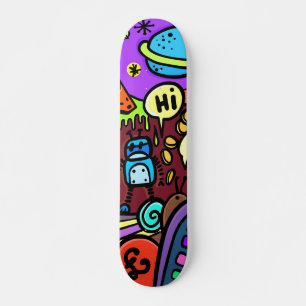 Cartoon Robot Skateboard