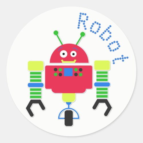 Cartoon Robot Sticker