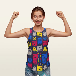 Cartoon robots tank top