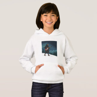 Cartoon Rocker Dog Under the Stars Hoodie