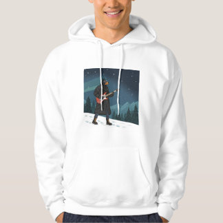 Cartoon Rocker Dog Under the Stars Hoodie