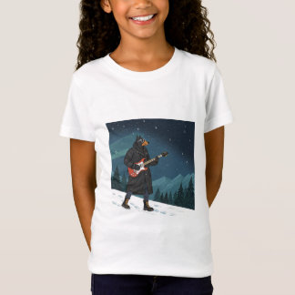 Cartoon Rocker Dog Under the Stars T-Shirt