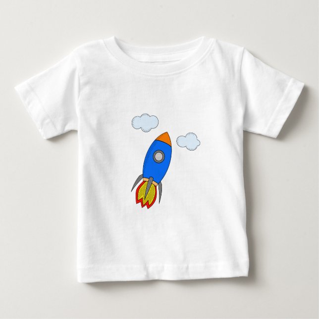 Cartoon Rocket Baby T-Shirt (Front)