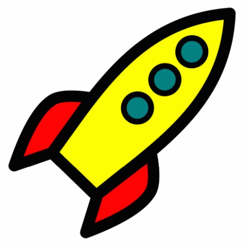 Cartoon Rocket Cutout