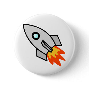 Cartoon Rocket Ship Button