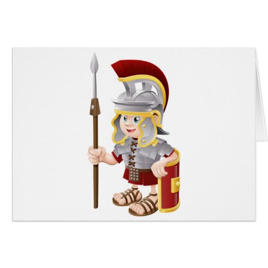 Cartoon Roman Soldier Cards (Front Horizontal)