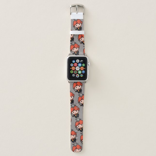 Cartoon Ron Weasley and Pigwidgeon Apple Watch Band (Front)