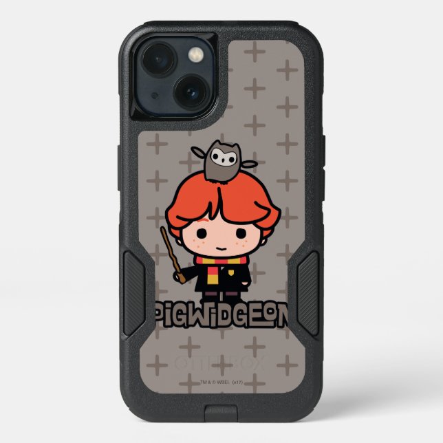 Cartoon Ron Weasley and Pigwidgeon Otterbox iPhone Case (Back)