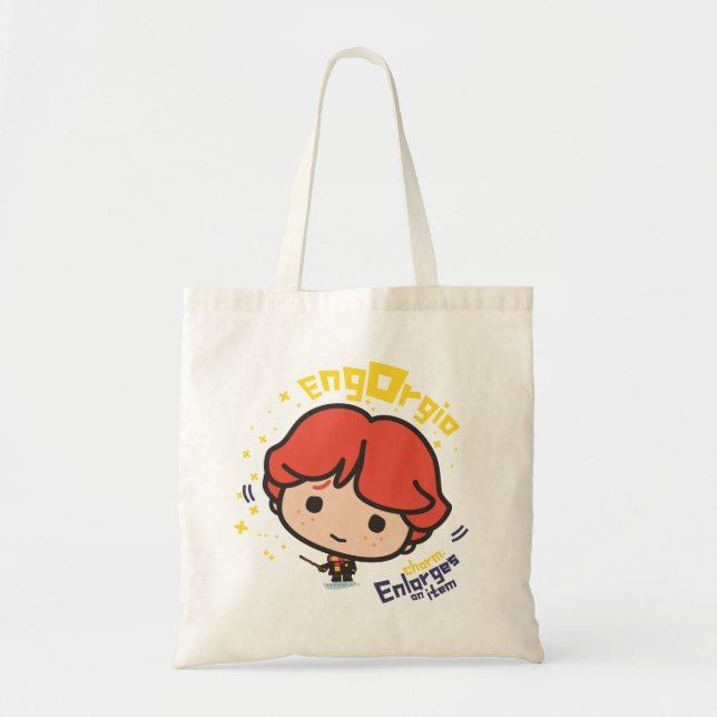 Cartoon Ron Weasley Engorgio Spell Tote Bag (Front)