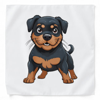 Cartoon Rottweiler Bandana