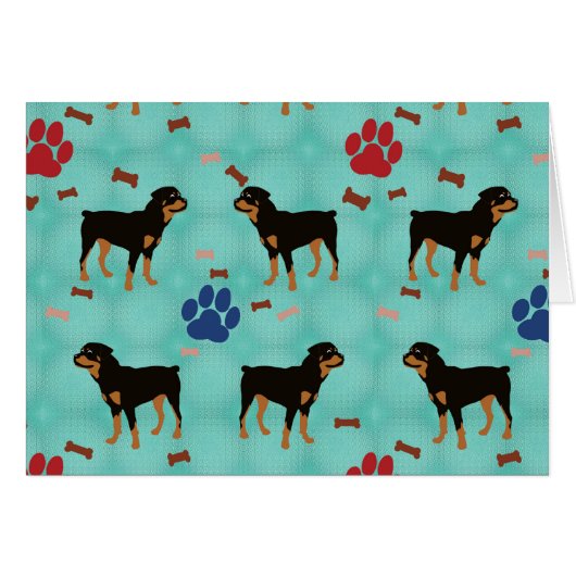 Cartoon Rottweiler Cards (Front Horizontal)