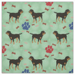 Cartoon Rottweiler Fabric