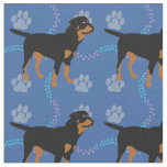 Cartoon Rottweiler Fabric
