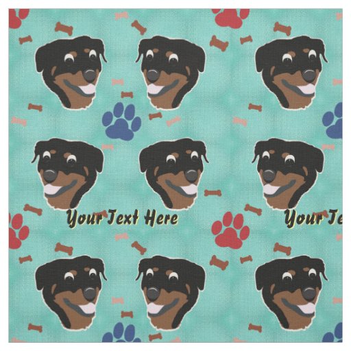 Cartoon Rottweiler Fabric