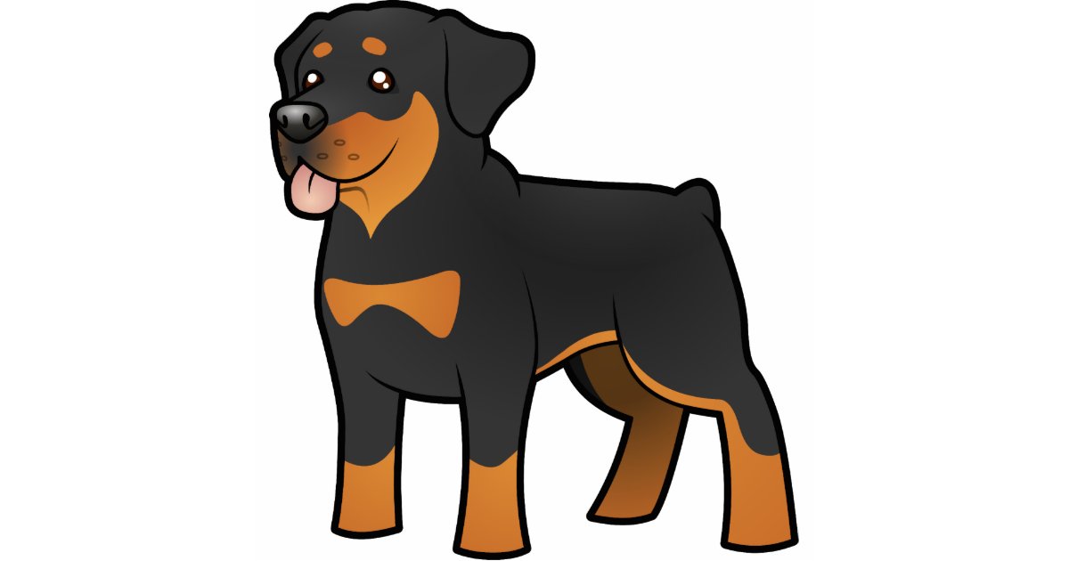 Cartoon Rottweiler Statuette | Zazzle.com