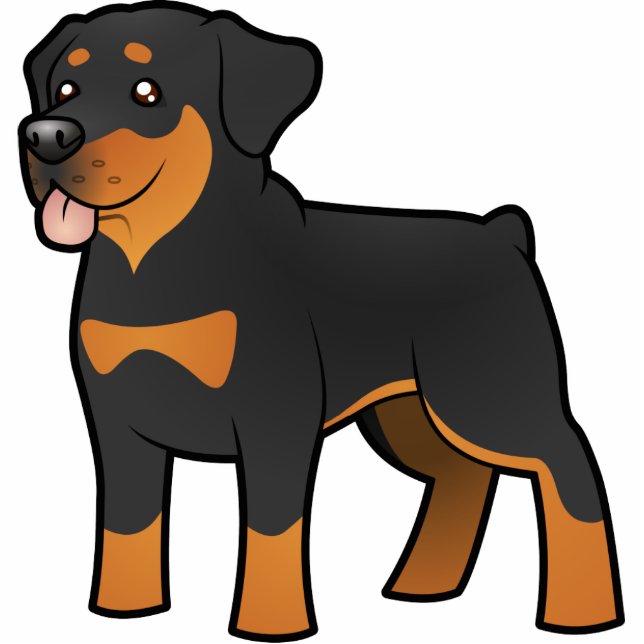 Cartoon Rottweiler Statuette (Front)