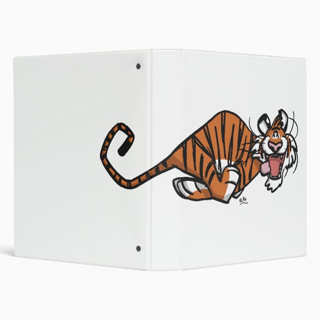 Cartoon Running Tiger Binder (Background)