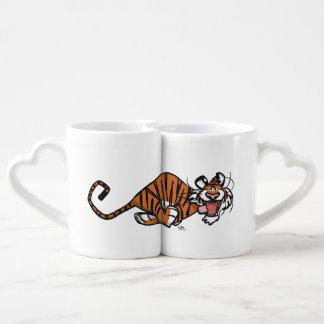Cartoon Running Tiger Lovers' Mug