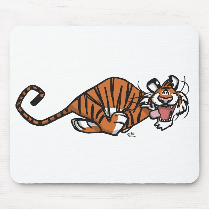 Cartoon Running Tiger mousepad