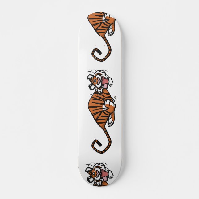 Cartoon Running Tiger Skateboard (Front)