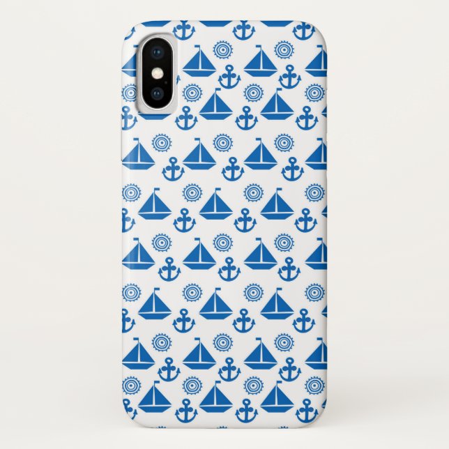 Cartoon Sail Boat Pattern Case-Mate iPhone Case (Back)