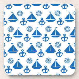 Cartoon Sail Boat Pattern Coaster