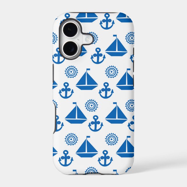 Cartoon Sail Boat Pattern Iphone Case (Back)