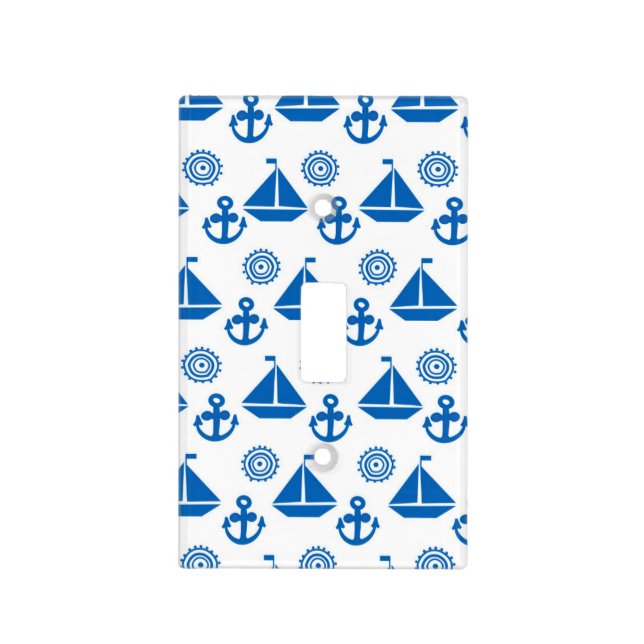 Cartoon Sail Boat Pattern Light Switch Cover (Front)