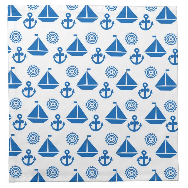 Cartoon Sail Boat Pattern Napkin (Front)