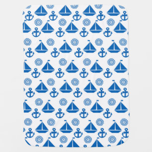 Cartoon Sail Boat Pattern Swaddle Blanket