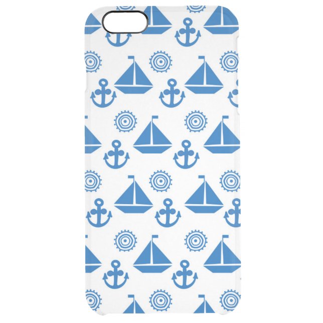 Cartoon Sail Boat Pattern Uncommon iPhone Case (Back)