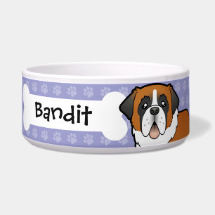 Cartoon Saint Bernard Bowl