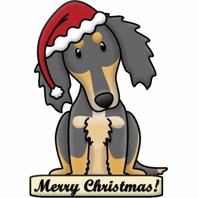 Cartoon Saluki Christmas Ornament (Front)