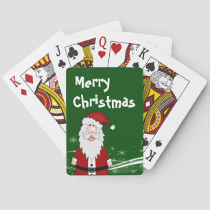 Cartoon Santa Christmas Poker Cards