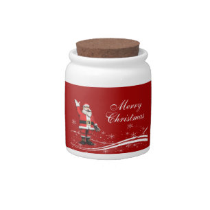 Cartoon Santa Claus Christmas Cookie Jar