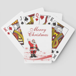 Cartoon Santa Claus Christmas Poker Cards