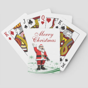 Cartoon Santa Claus Christmas Poker Cards