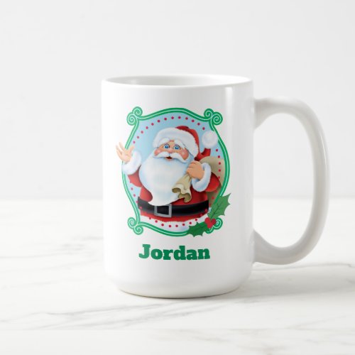Cartoon Santa Claus Delivering Toys Coffee Mug
