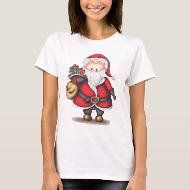 Cartoon Santa Claus T-Shirt (Front)