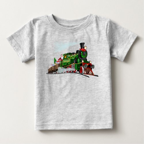Cartoon Santa express Baby T_Shirt
