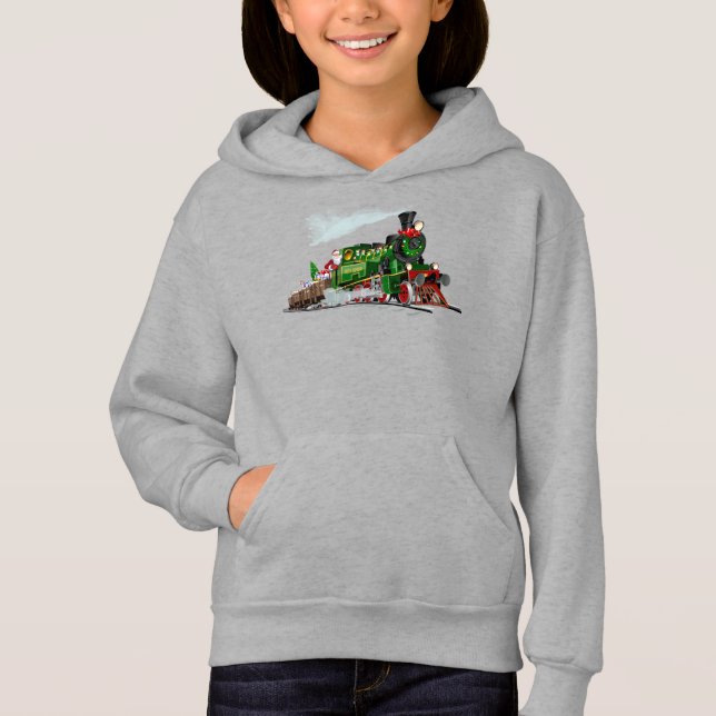Cartoon Santa express Hoodie (Front)
