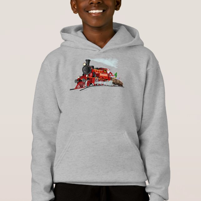 Cartoon Santa Express Hoodie (Front)