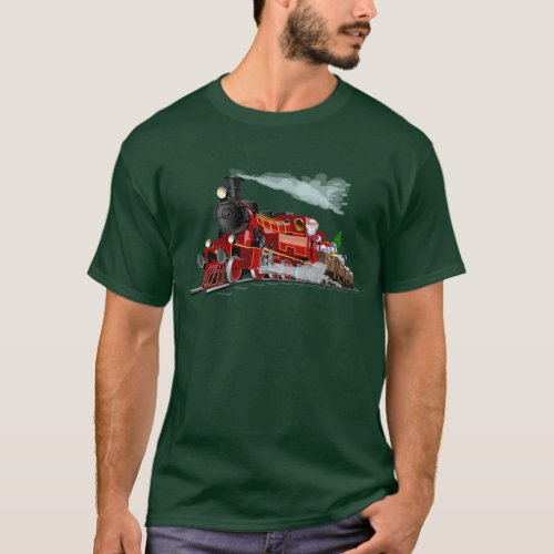 Cartoon Santa Express T_Shirt