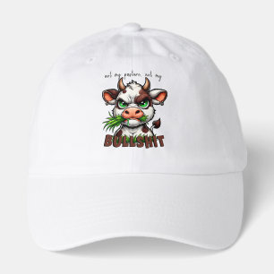 Cartoon Sarcastic Cow Baseball Truckers Hat
