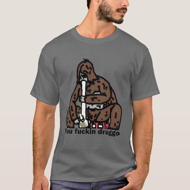 Cartoon Sasquatch Game boy T-Shirt (Front)