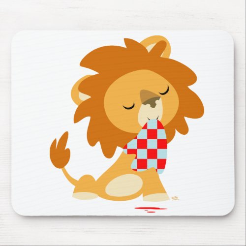 Cartoon Satiated Lion mousepad