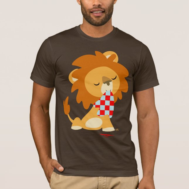 Cartoon Satiated Lion T-shirt (Front)
